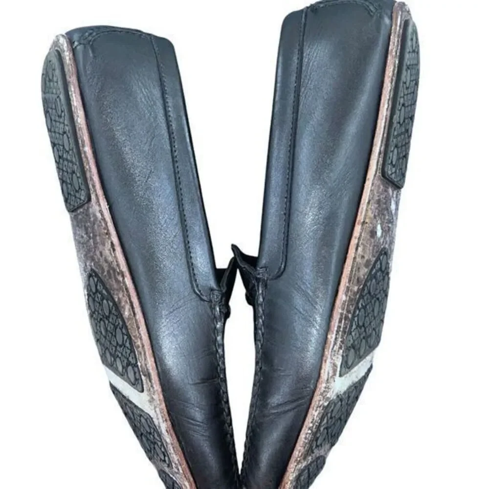 Allen Edmonds Size 10D The Super Sport Technogel Black Leather Loafers READ Info